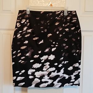 Black, White and Brown Pencil Skirt by Tahari